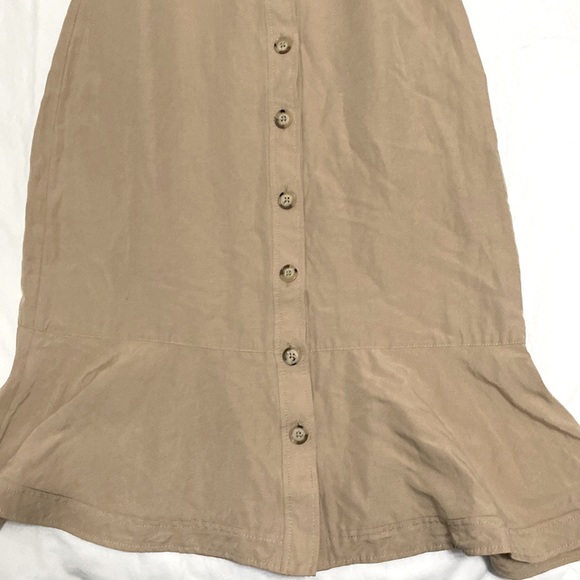 Banana Republic Linen Blend Button Down Beige Midi Dress - Picture 8 of 8